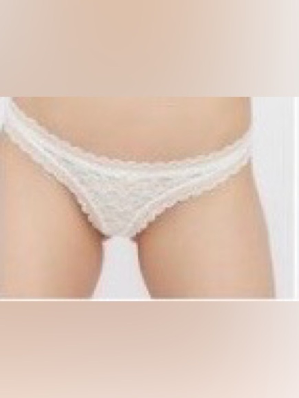 FREE PEOPLE LACE THONG IVORY / SMALL